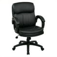 thumbnail image 1 of Mid Back Eco Leather Executive Office Chair in Black, 1 of 8