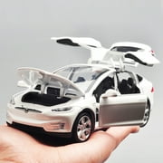 1:32 Tesla Model X 90D SUV Diecast Model Car Toy with Sound & Light Effects - White Collectible
