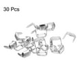 thumbnail image 3 of Uxcell 30Pack Grapas de Cuero de Latón, Sujetador de Bucles de Cinturón Rectangular de 8x5mm para Sujetador de Cinturón, Plata, 3 of 6