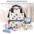 thumbnail image 4 of Yiaed Rocket Planets Print Multi-Function Travel Backpack Nappy Bags, Nursing Bag, Fashion Mummy, Roomy Waterproof for Baby Care, Stylish and Durable, 4 of 5
