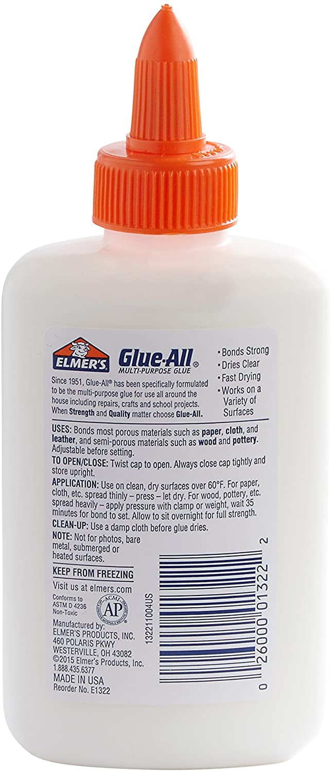Elmer's Glue-All Multi-Purpose Liquid Glue, Extra Strong, 4 oz, 6 Pack