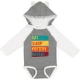 thumbnail image 3 of Inktastic Ceramics Eat Sleep Pottery Repeat Boys or Girls Long Sleeve Baby Bodysuit, 3 of 5