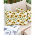 thumbnail image 6 of Sunflower Throw Pillow Cover 24 x 36 Inch Decorative Pillow Cover Vintage Summer Botanical Yellow Green Lumbar Pillowcase Seasonal Rectangle Cushion Case for Couch Sofa Bed Living Room, 6 of 7