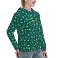 thumbnail image 6 of Picia Christmas Snowflakes Pattern Casual Women's Hoodie, Hooded Sweatshirt with Kangaroo Pocket, Comfortable Pullover with Eye-catching Drawstrings-X-Large, 6 of 7