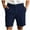 Navy, variant on Wyobmus Casual Linen Short Pants for Men Button Elastic Waist Lightweight Summer Beach Vacation Shorts With Pockets S-3X Black