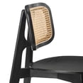 thumbnail image 4 of Modway Habitat 18" Wood & Rattan Dining Side Chair in Black & Natural, 4 of 9