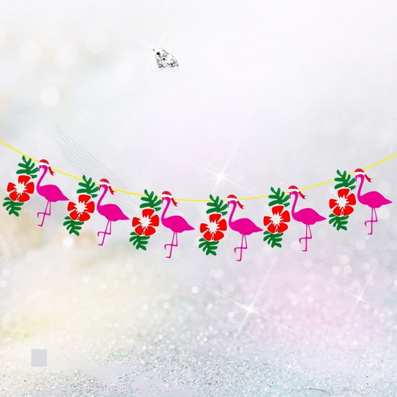 HOMEMAXS Hanging Flamingo Banner Garland Decoration Party Supplies for Christmas
