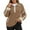 Brown, variant on UJNDER Women's Long Sleeve Stand Neck Pullover Casual Color Soft Comfortable Athletic Streetwear Fashion Sweatshirt Brown L