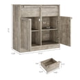 thumbnail image 3 of Yeshouse Aparador de 62", mueble grande para café con 2 puertas y 2 cajones, mueble de almacenamiento moderno con estantes ajustables, estación de café de madera para cocina y comedor, 3 of 6