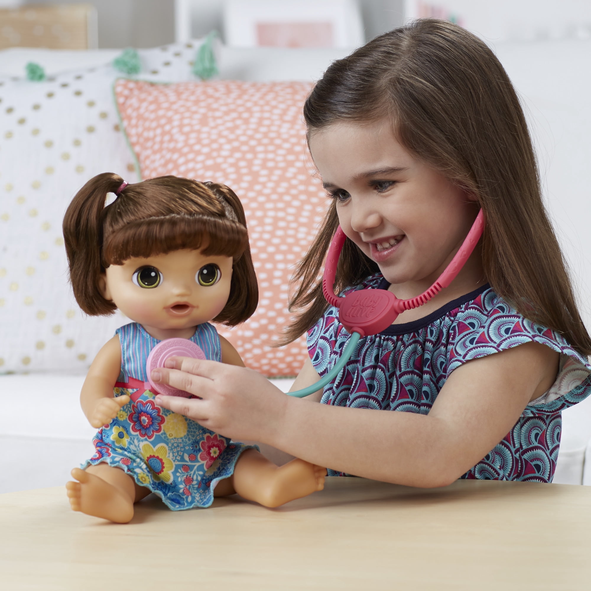 Baby Alive Sweet Tears Black Hair Baby Doll, Cries Tears, Doctor Visit Accessories
