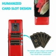thumbnail image 3 of Dteck Back Wallet Phone Case for Samsung Galaxy S21 Ultra 4G 5G with ID & Credit Card Holder Slots Pockets Wallet Back Cover Stand Flip Folio Leather Cell Cases Women Men, Red, 3 of 7