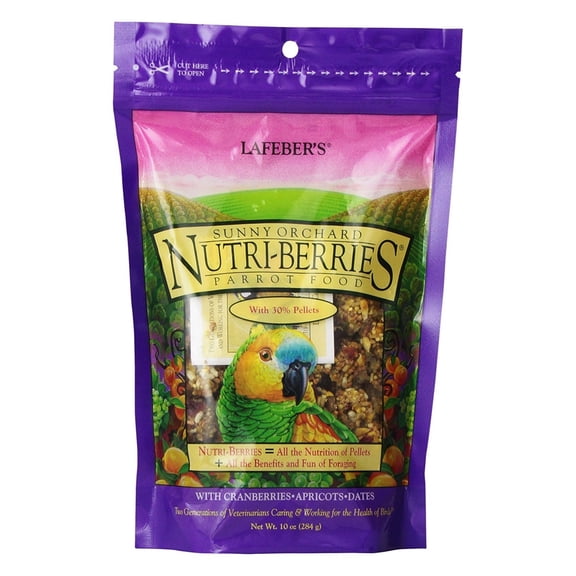 Lafeber Nutri-Berries Sunny Orchard Parrot Bird Food, 10 Oz