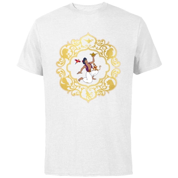 Disney Aladdin 30th Anniversary One Step Ahead - Short Sleeve Cotton T-Shirt for Adults - Customized-White