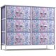 thumbnail image 1 of Songqin Dresser with 6 Drawers Fabric Storage Tower Organizer – Steel Frame, Wood Top, Easy Pull Bins for Bedroom, Closet, Hallway, Office-Purple Tie Dye, 1 of 13