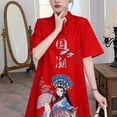 thumbnail image 3 of Vestido con estampado floral retro, mejora del verano, corte holgado y ajustado, cheongsam juvenil, 3 of 5