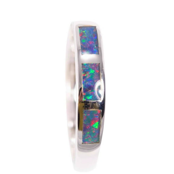 TREASURED LOVE OPAL STERLING SILVER AUSTRALIAN OPAL RING