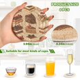 thumbnail image 2 of Yayeee 6 PCS Drink Coasters with Holder Set Woven Absorbent Round Tabletop Hot Pad, Brown Cakes, 2 of 7