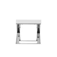 thumbnail image 4 of Rix 21 Inch Side End Table, 1 Drawer, X Shape Steel Legs, White Wood Top, 4 of 5