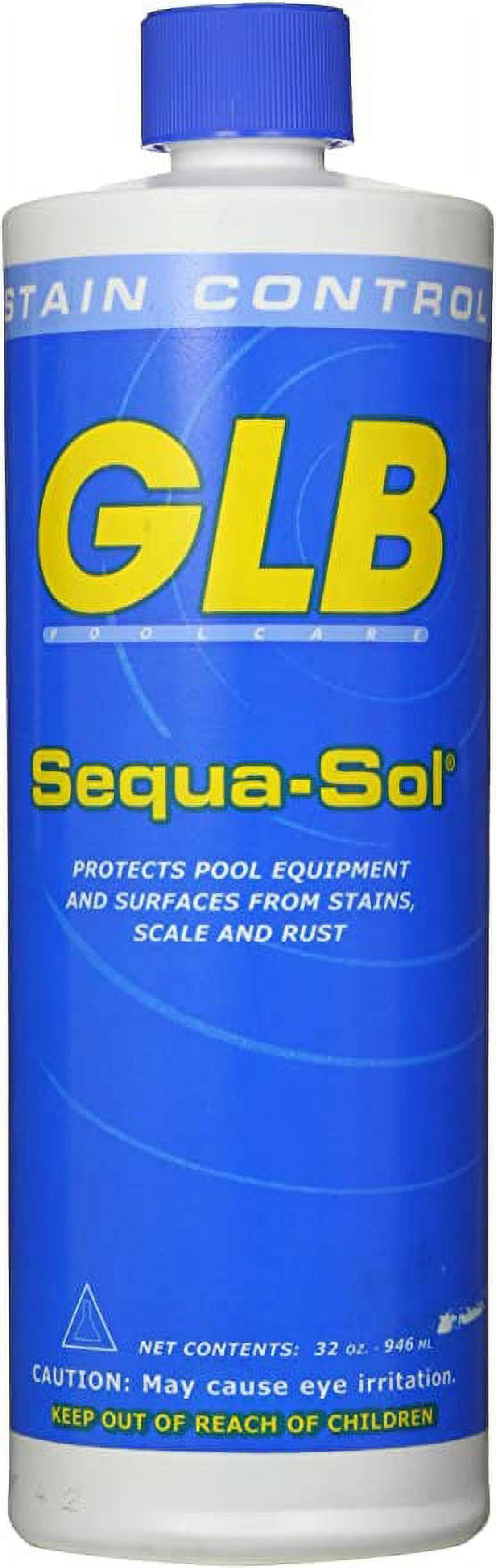 GLB Sequa-Sol Sequestering Agent 32 oz Prevents Stains & Scale in Swimming Pools