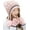 Pink-hat Only, variant on PIKADINGNIS Women Girls Warm Winter Hats Gloves Set Soft Knitted Fuzzy Thick Pom Pom Bearies Fleeze Lined Slouchy Cap