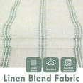 thumbnail image 3 of DriftAway Farmhouse Linen Blend Blackout Curtains for Bedroom Double Layers Striped Printed Linen Curtains Thermal Insulated Rod Pocket Back Tab Treatment for Living Room 2 Panels Jade Green, 3 of 5