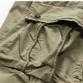 thumbnail image 4 of Ceisia Men's All-Season Fashion Solid Color Gift Multi-Pocket Workwear Pants with Ankle Strap Elastic Waist for Outdoor Casual Protection, 4 of 9