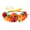 thumbnail image 1 of Vividsun Corona de Flores Tocado Floral Festival Boda Corona de Pelo Corona Floral (amarillo rojo), 1 of 5
