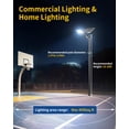 thumbnail image 4 of BJSUC Solar Street Lights Outdoor, Commercial Parking Lot Light Dusk to Dawn Flood Lights Lamp for Yard, Road, Garages, 4 of 5