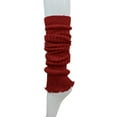thumbnail image 2 of Unique Bargains Womens Ribbed Design Toeless Over Knee Length Boot Cover Leg Warmers Red, 2 of 4