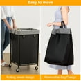 thumbnail image 4 of BGTREND 160L Large Laundry Basket with Wheels, Double Laundry Hamper Rolling, Clothes Hamper Cart for Laundry, Bedroom, Bathroom and Dorm, Black, 4 of 8