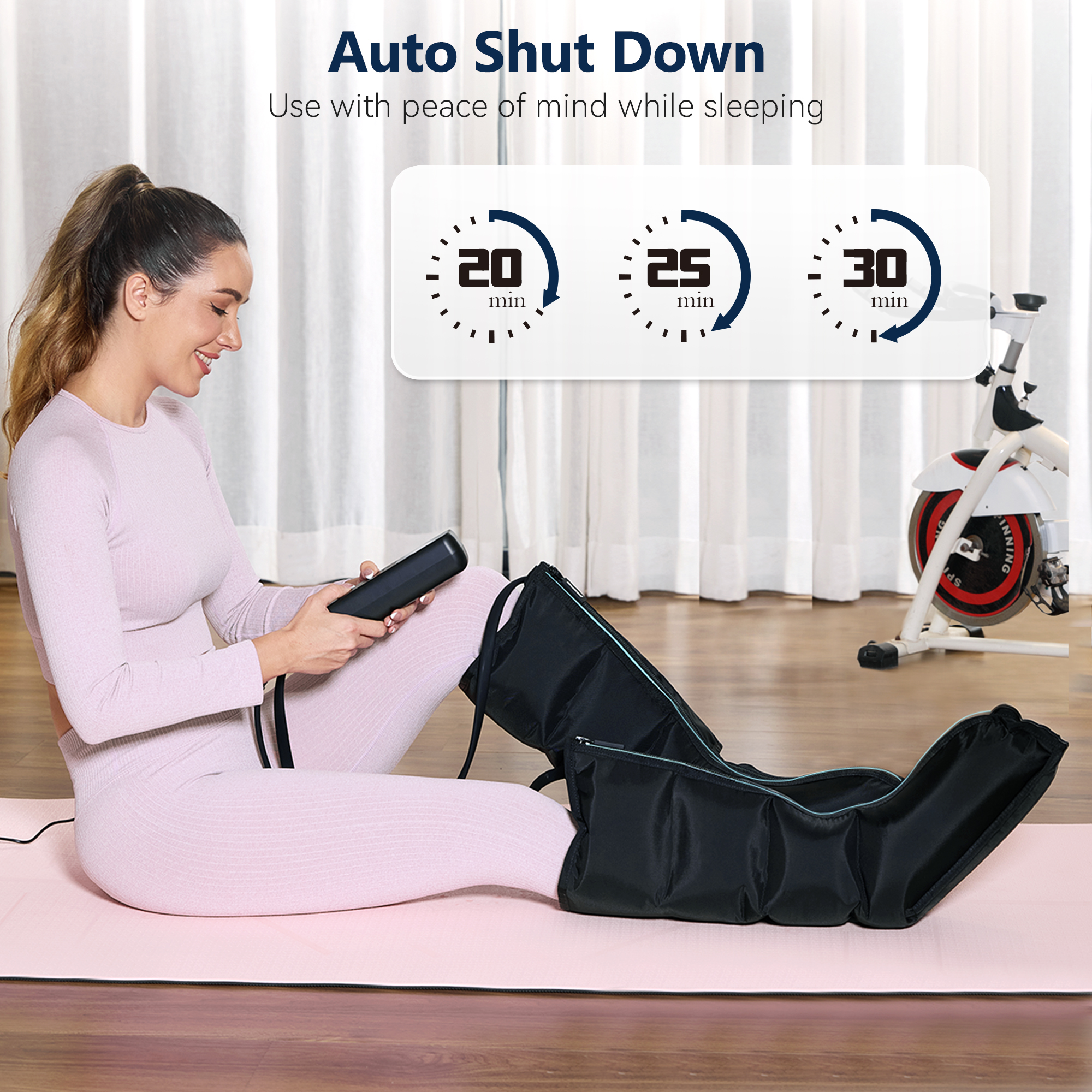 CINCOM Leg and Foot Massager for Circulation, Air Compression Calf Knee Massager, Handheld Controller with Multiple Massage, Leg Wraps Massage Boots for Pain Relief