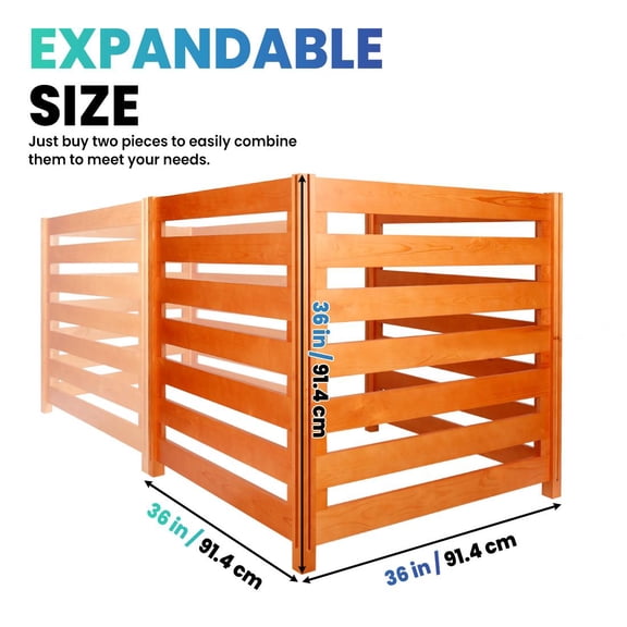 tanzhilei   Lightweight Wooden Privacy Fence. Breathable Air Conditioner Screen with Sturdy Frame. Garden Privacy Screen for Outdoor. Patio