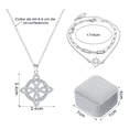 thumbnail image 2 of 3pzs Collar Y Pulsera Celta Nudo De Bruja Acero Inoxidable Xtellar plateado, 2 of 3