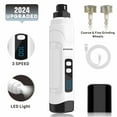 thumbnail image 6 of Dog Nail Grinder with LED Light & 3-Speed USB Rechargeable Cordless Electric Pet Nail Trimmer Powerful & Safe Nail Clippers File Painless Paw Grooming Tool for Dogs and Cats-White, 6 of 9