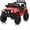 Red, variant on HETOY 2-Seater Ride On Truck Car, 12V Battery Powered Electric Vehicle w/Parent Remote Control, 2 Speeds, Led Lights, Mp3 Player, Safety Belt, Red