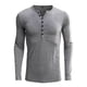 thumbnail image 4 of Playeras Hombre Camisa Henley De Manga Larga Playera Casual, 4 of 7