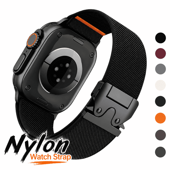 Elastic Sport Band for Apple Watch Ultra 2 Band for Men, Adjustable Parachute Buckle Nylon Strap for iWatch Series iWatch 49mm(Ultra), 46mm(Series 10), 45mm(9/8/7), 44mm(SE2/SE/6/5/4), 42mm(3/2/1)
