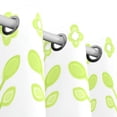 thumbnail image 3 of Green Flowers Pattern Thermal Blackout Curtains 63x55 Inch 2 Panels Grommet Window Drapes for Bedroom Living Room, 3 of 5