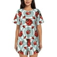 thumbnail image 1 of Fotbe Insects Conjunto de Pijama Estampado para Mujer, 2 Piezas, Ropa de Dormir con Camiseta de Manga Corta y Shorts Suaves-Medium, 1 of 6