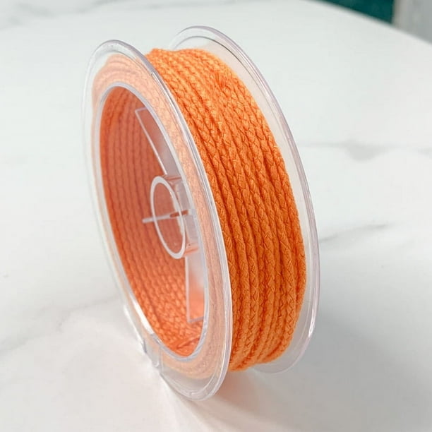 Zhuge Cuerda de algodón de escamas de dragón de 2 mm, cuerda de algodón tejida para hacer cuerdas hechas a mano, pulseras de nudos tejidos y cuerdas naranja