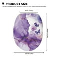 thumbnail image 6 of ZUXONGSY Purple Marble Print Toilet Lid Seat Cover Decorative Covers with Elastic Bottom Machine Washable Seat Covers Butterfly Easy to Install Toilet Lid Cover Fit Size 17.3 x 13 Inches, 6 of 6