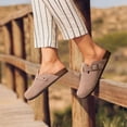thumbnail image 2 of Comwarm Suede Clogs for Women Footbed Sandals Potato Shoes with Arch Support, 2 of 6