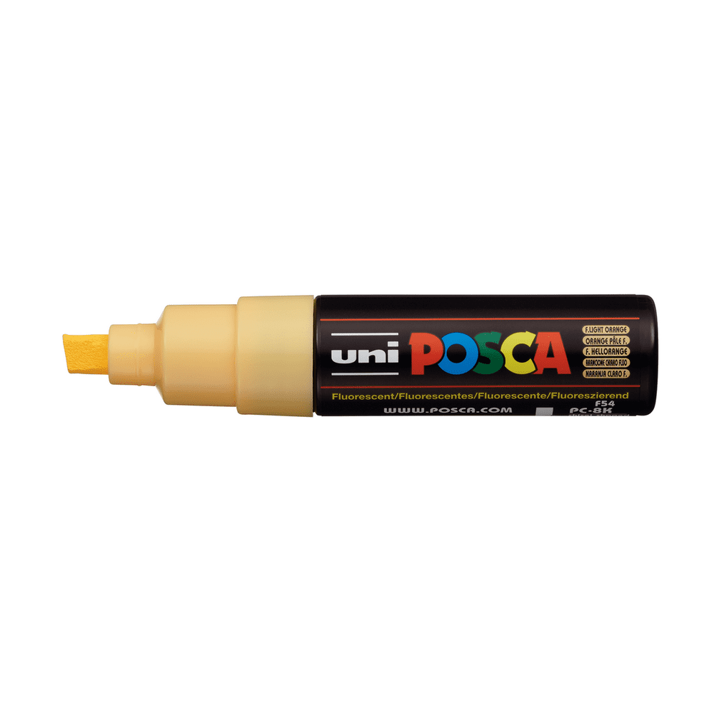 POSCA Acrylic Paint Marker, Broad Chisel, Fluorescent Light Orange ...