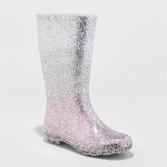 glitter rain boots for girls