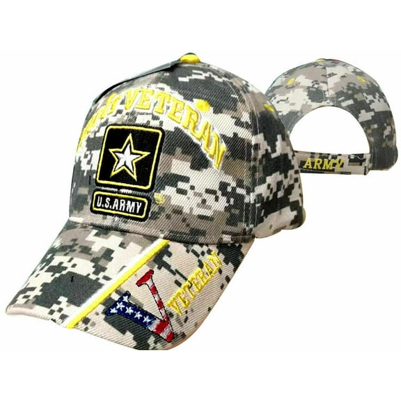 U.S. Army Veteran Licensed Camo Baseball Cap
