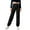 Black, variant on EDFBUYKRS Female Women Pants Casual Womens Pants Dressy Casual Petite Womens Winter Elastic Thickened Solid Color Thermal Full Length Loose Comforting Warm Capris Leggings Xxl