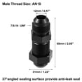 thumbnail image 6 of Unique Bargains Car Straight Bulkhead Fuel Fitting 10AN Male to Male Straight Bulkhead Flare Fitting Union Adapter Black, 6 of 6