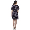 thumbnail image 4 of Moomaya Moss Georgette Bell Sleeves Short A-Line Printed Summer Dress For Women, 4 of 4