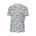 thumbnail image 5 of Rocae Colorful Shark for Men's Mesh Quick-Dry Short Sleeve Workout T-Shirt,Mens Crew Neck Tee Lightweight Soft Classic T Shirts Large, 5 of 9