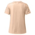 thumbnail image 5 of CHOK Offres Cyber&Monday Hauts d'Été pour Femmes T-Shirts Amples Patchwork pour Femmes Blouses et Hauts en Dentelle Florale Tendance Tunique à Manches Courtes Col Rond Grandes Tailles pour Femmes, 5 of 5